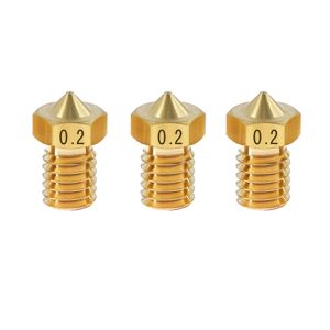 TWO TREES 3pcs 02mm Brass E3D V6 Nozzle with M6 Thread